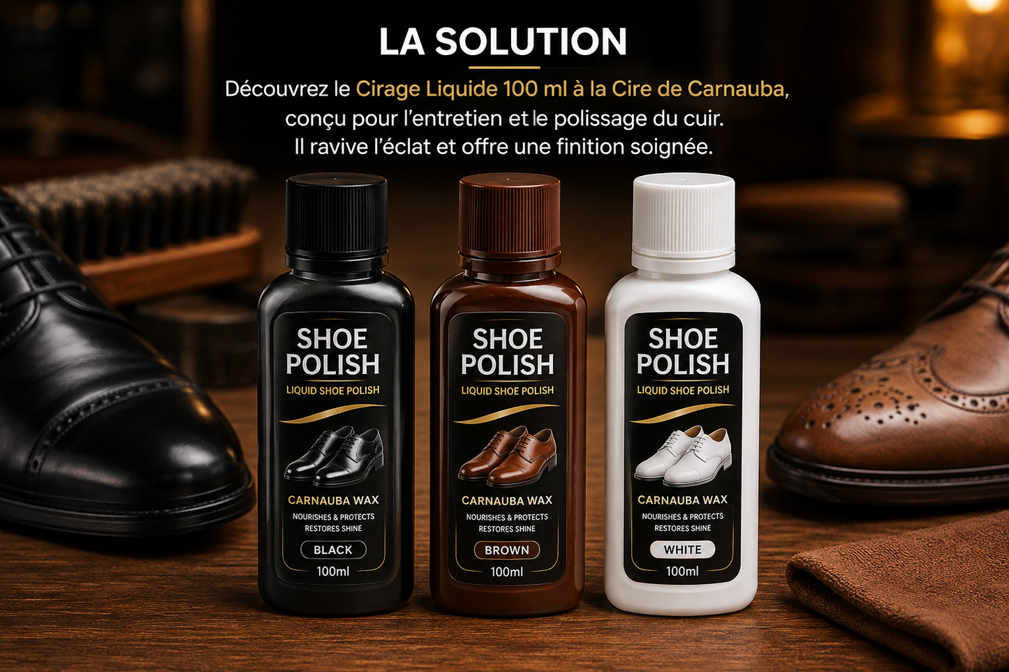 Cirage Liquide 100 ml à la Cire de Carnauba